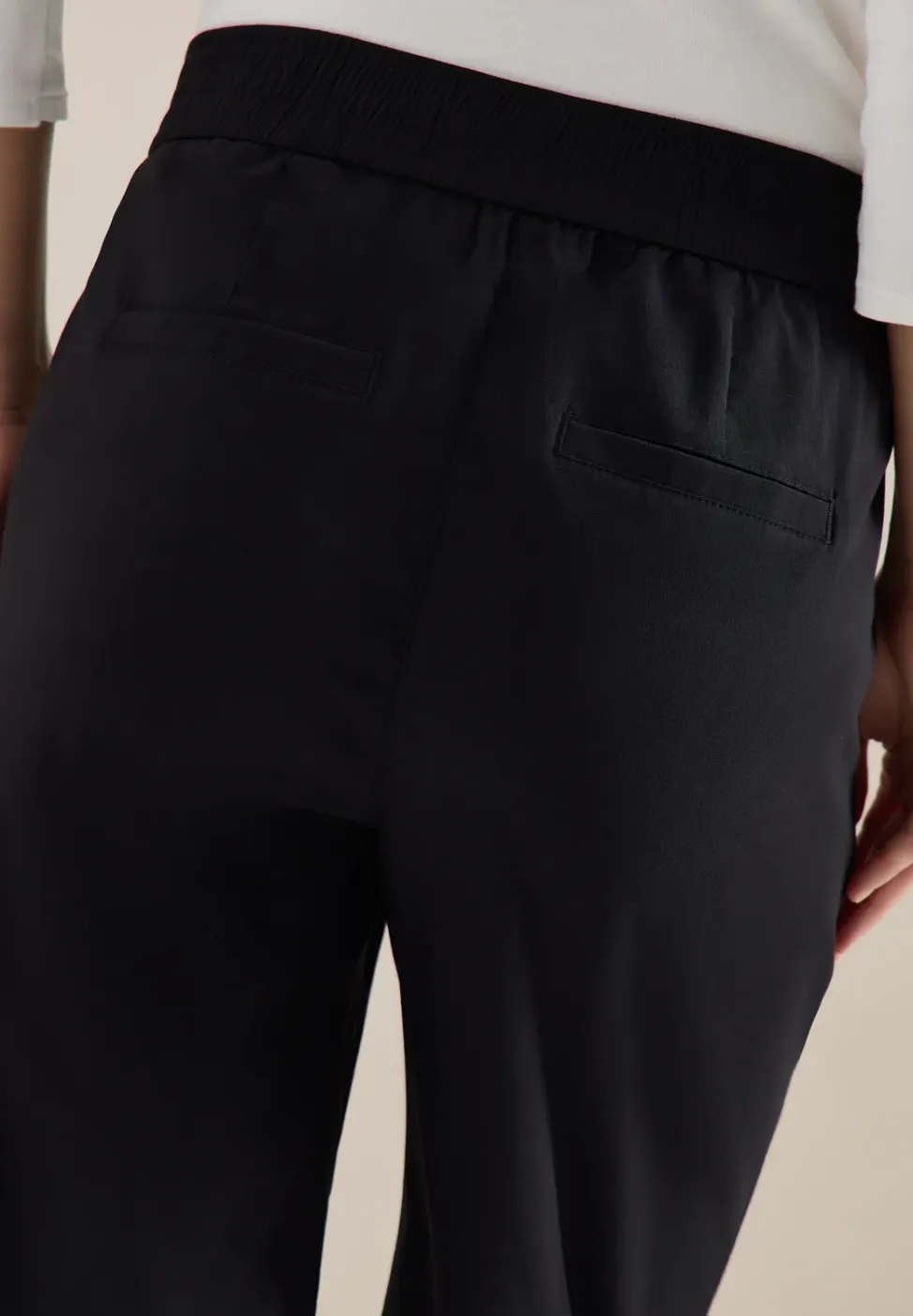 High Waist broek met wijde pijpen in Loose Fit