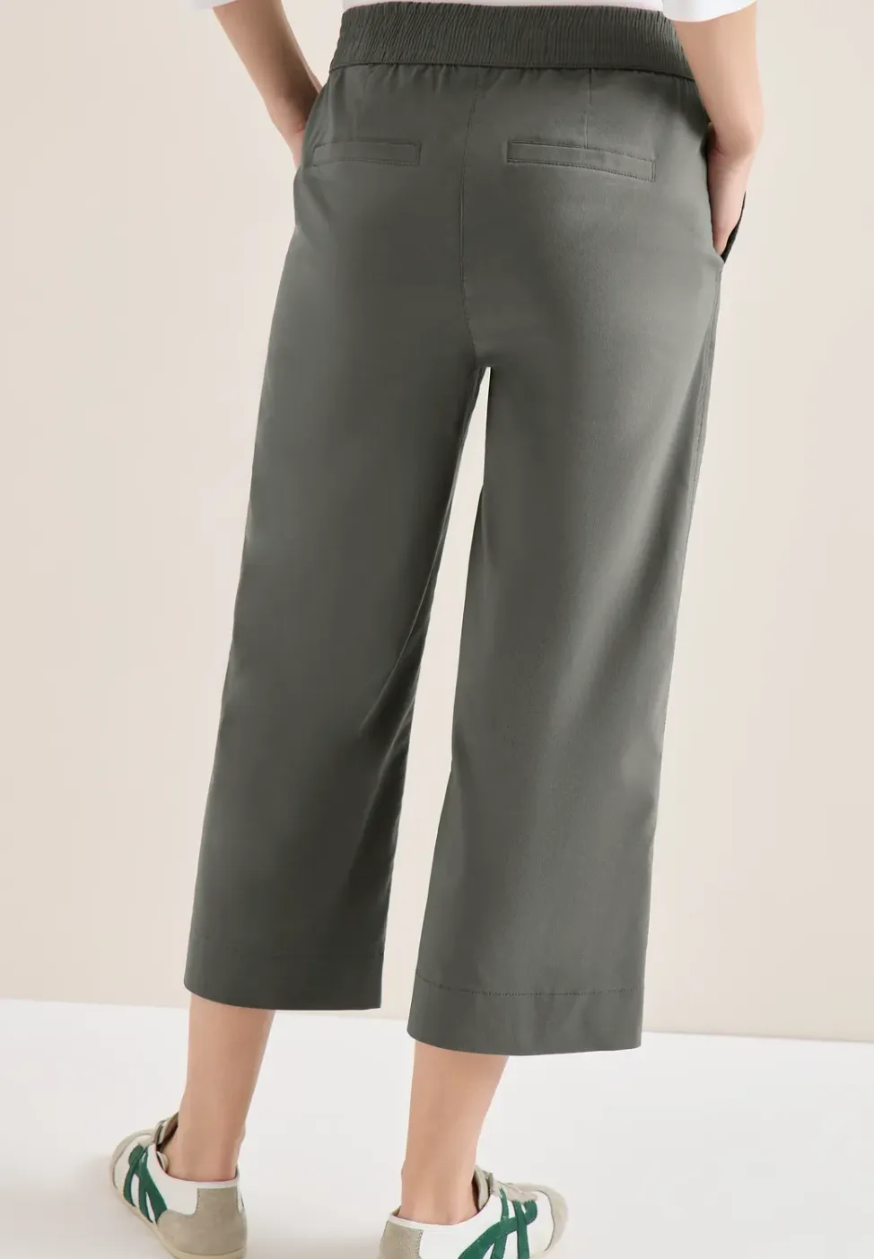 High Waist broek met wijde pijpen in Loose Fit