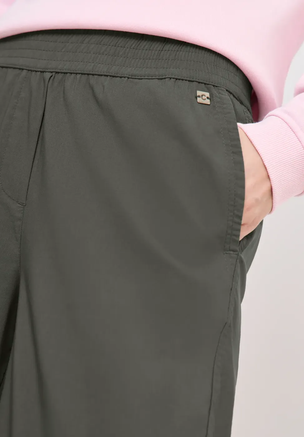 High Waist broek met wijde pijpen in Loose Fit