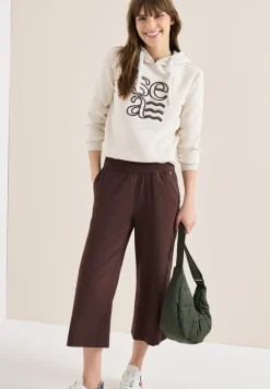 High Waist broek met wijde pijpen in Loose Fit