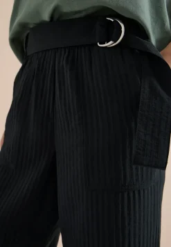 High Waist broek met wijde pijpen in Loose Fit