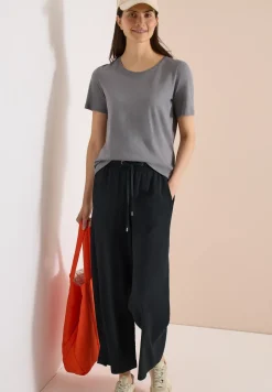 High Waist broek met wijde pijpen in Loose Fit