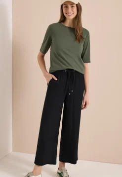 High Waist broek met wijde pijpen in Loose Fit
