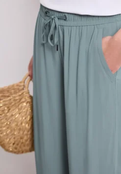 High Waist broek met wijde pijpen in Loose Fit