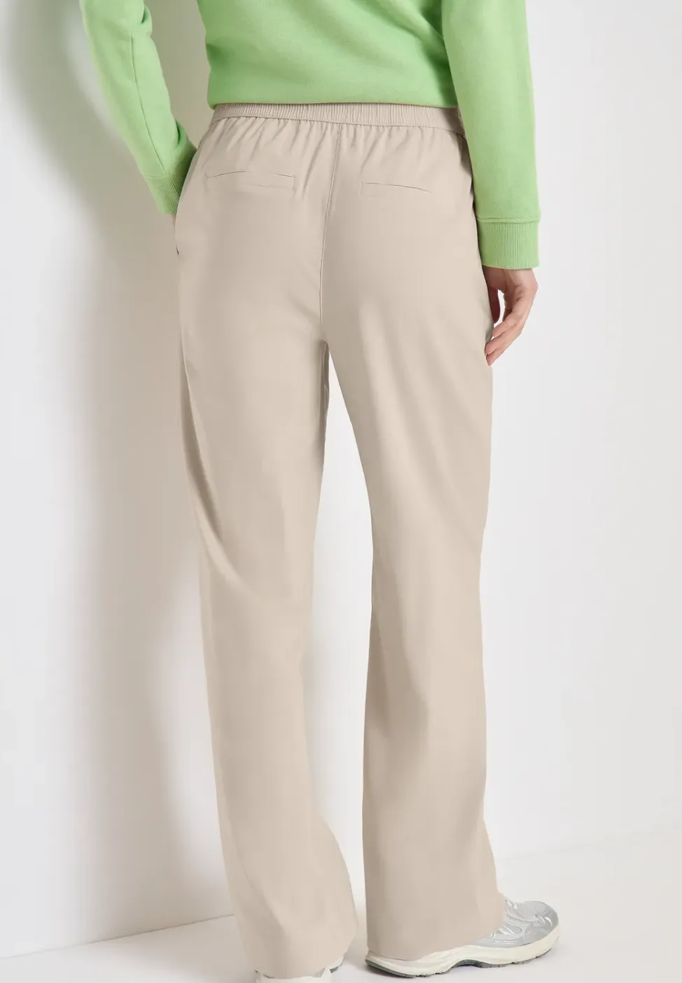 High Waist broek met wijde pijpen in Loose Fit