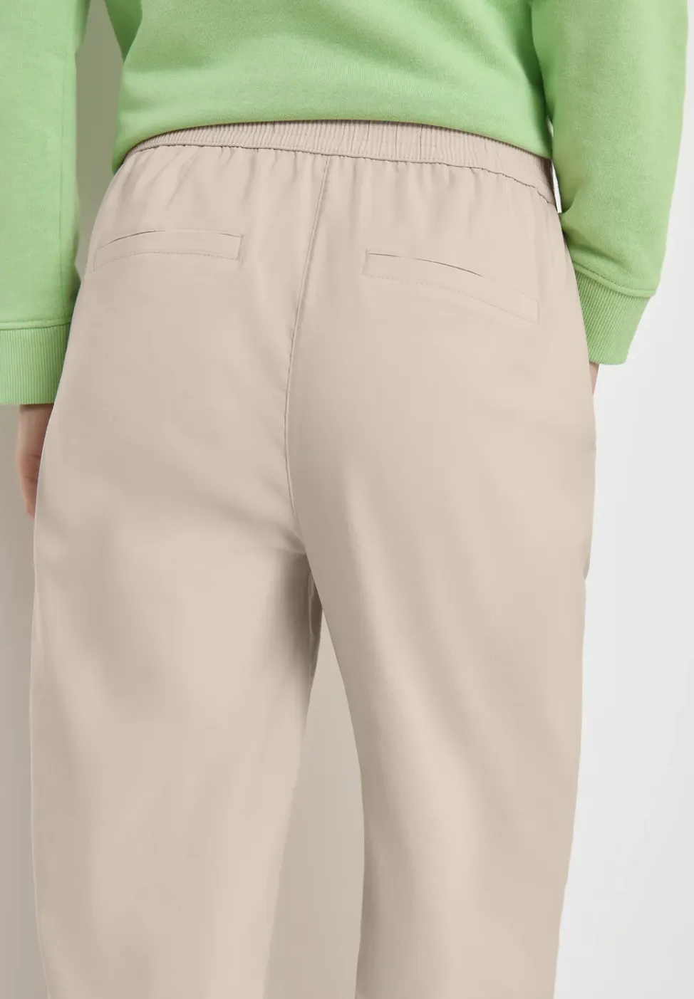 High Waist broek met wijde pijpen in Loose Fit