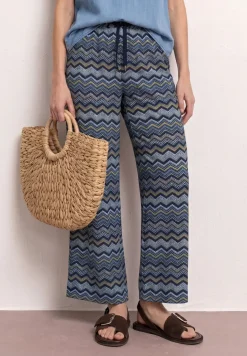 High Waist broek met wijde pijpen in Loose Fit