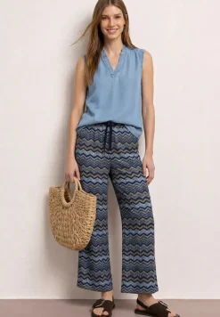 High Waist broek met wijde pijpen in Loose Fit