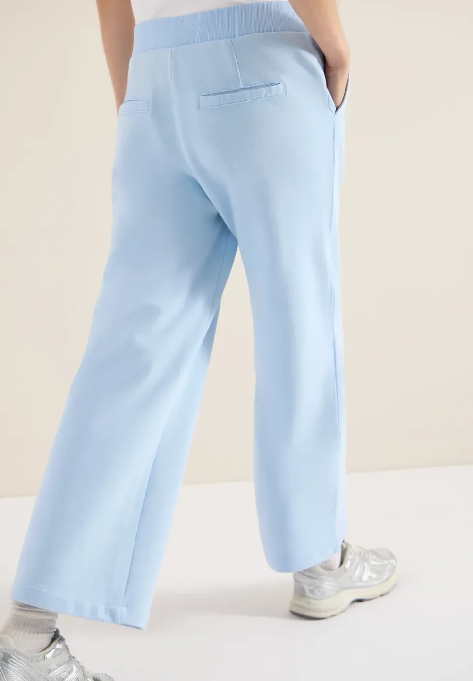 High Waist broek met wijde pijpen in Loose Fit