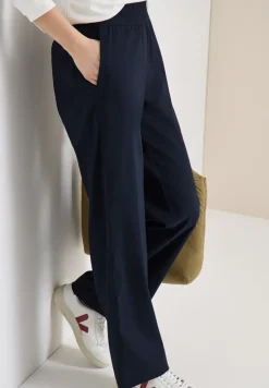 High Waist broek met wijde pijpen in Loose Fit