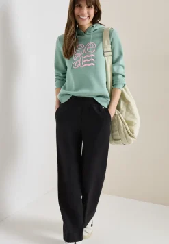 High Waist broek met wijde pijpen in Loose Fit