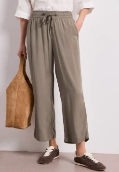 High Waist broek met wijde pijpen in Loose Fit