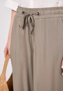 High Waist broek met wijde pijpen in Loose Fit