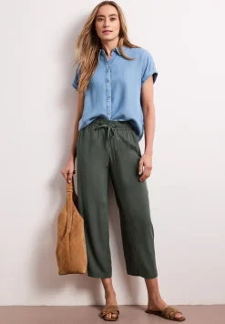High Waist broek met wijde pijpen in Loose Fit