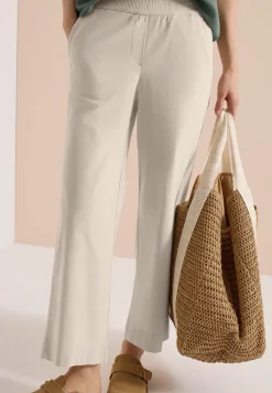 High Waist broek met wijde pijpen in Loose Fit