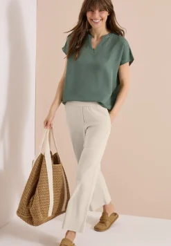 High Waist broek met wijde pijpen in Loose Fit