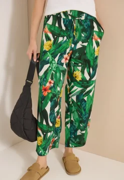 High Waist broek met wijde pijpen in Loose Fit