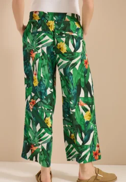 High Waist broek met wijde pijpen in Loose Fit