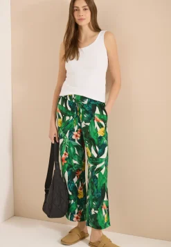 High Waist broek met wijde pijpen in Loose Fit