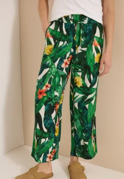 High Waist broek met wijde pijpen in Loose Fit