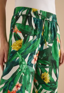 High Waist broek met wijde pijpen in Loose Fit