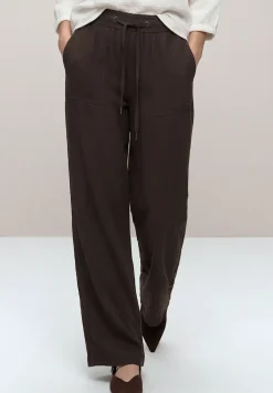 High Waist broek met wijde pijpen in Loose Fit