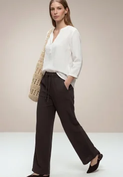 High Waist broek met wijde pijpen in Loose Fit