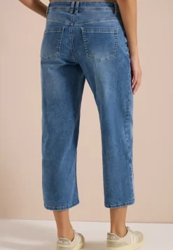 High Waist jeans met Wide Legs en borduursel