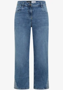 High Waist jeans met Wide Legs en borduursel