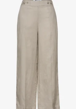 High Waist linnen broek met Wide Legs