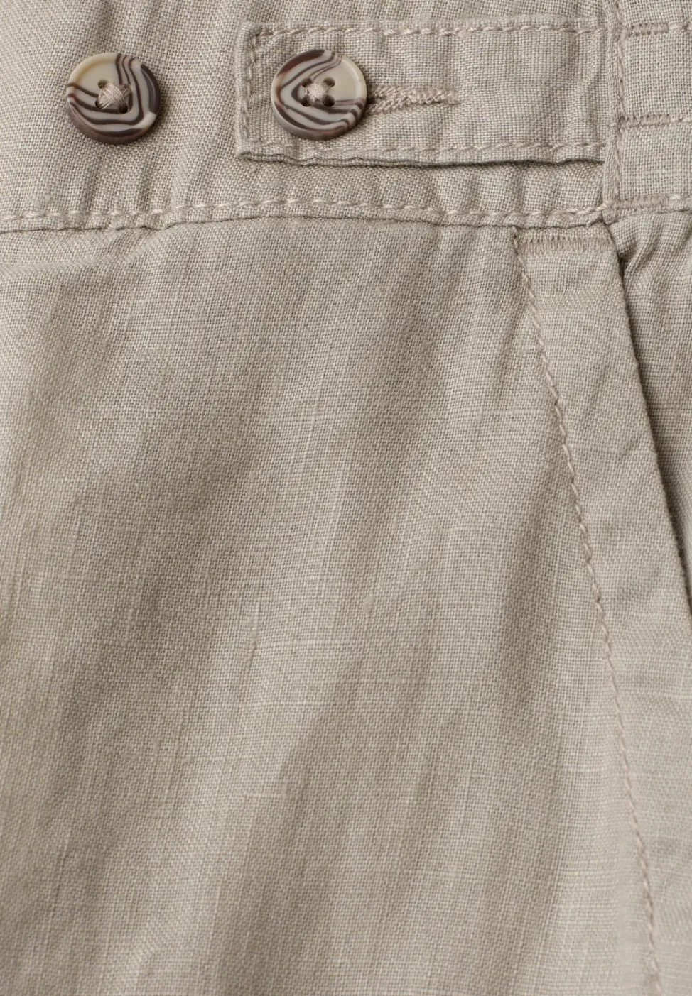 High Waist linnen broek met Wide Legs