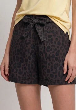High Waist shorts met paperbag tailleband
