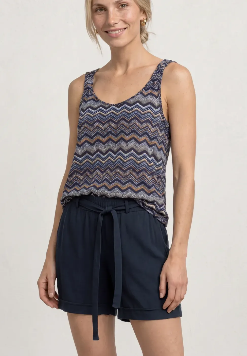 High Waist shorts met riem