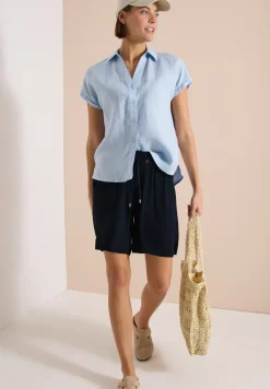 High Waist shorts met Wide Legs en structuur