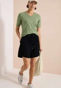 High Waist shorts met Wide Legs en structuur