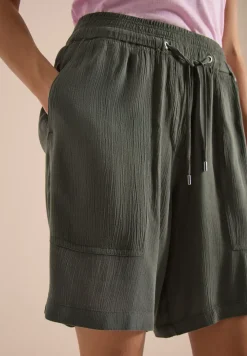 High Waist shorts met Wide Legs en structuur