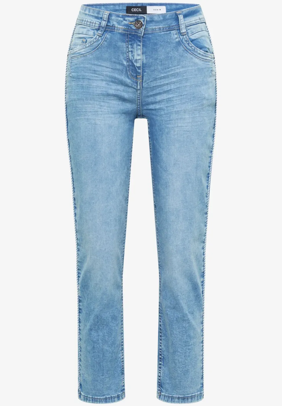High Waist straight leg jeans in Slim Fit