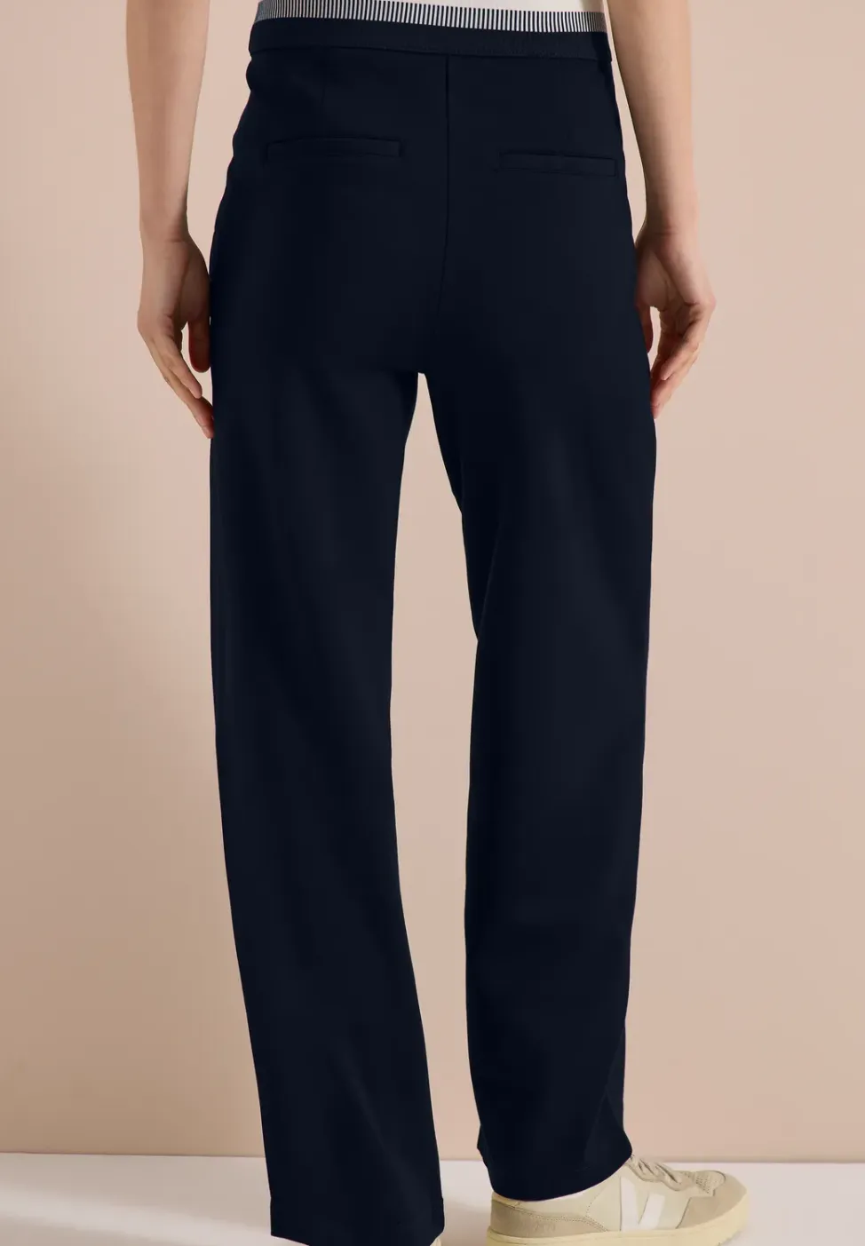 High Waist straight legs broek in Loose Fit
