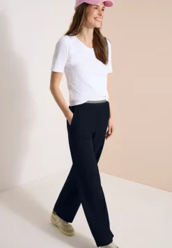 High Waist straight legs broek in Loose Fit