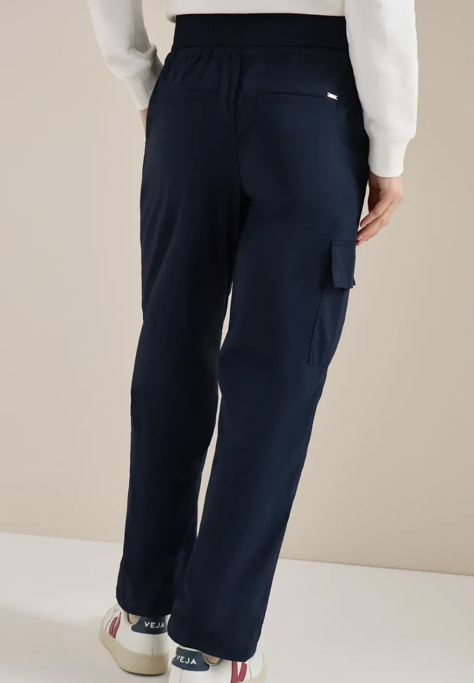 High Waist straight legs broek in Loose Fit