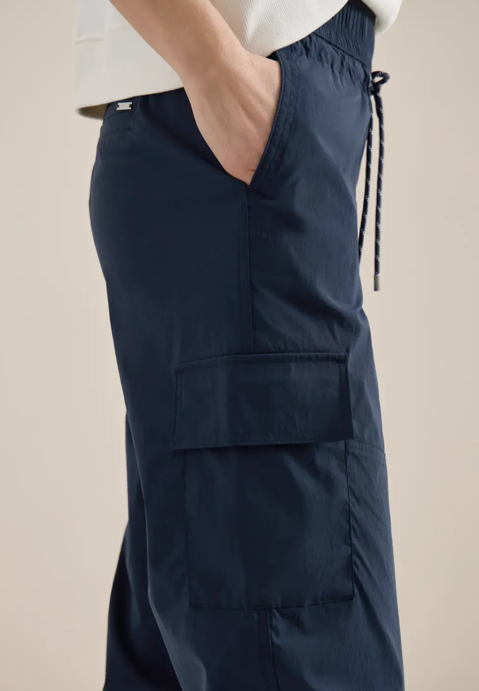High Waist straight legs broek in Loose Fit