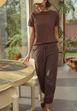 High Waist straight legs broek in Loose Fit