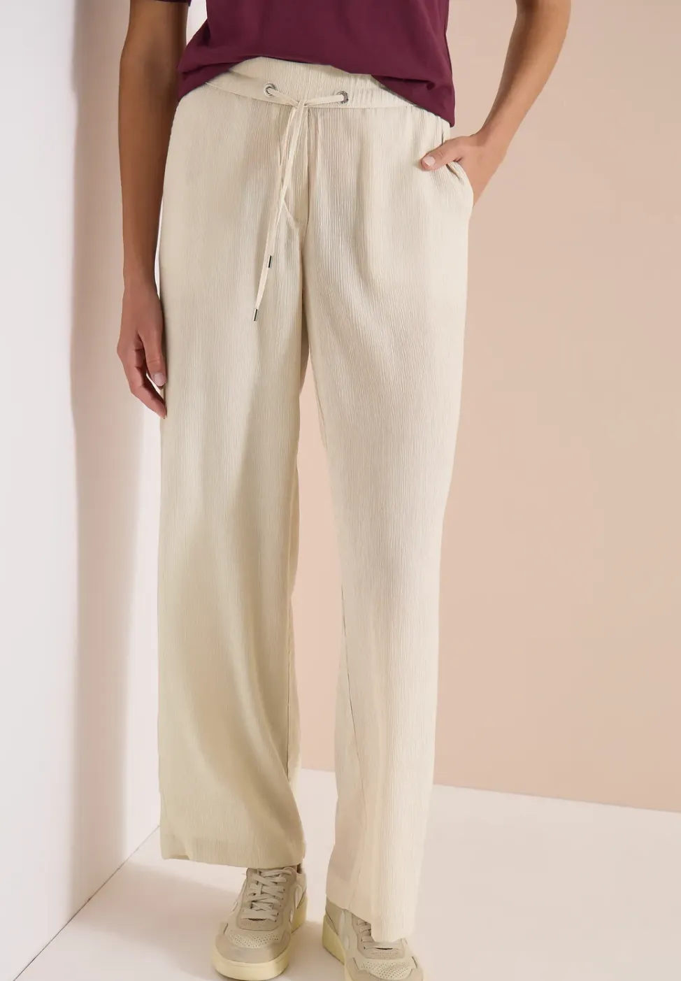 High Waist straight legs broek in Loose Fit
