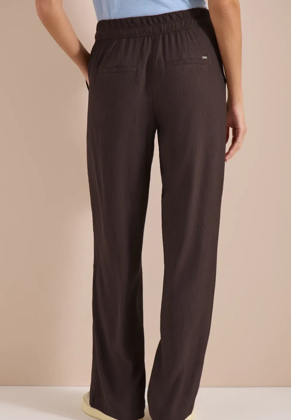 High Waist straight legs broek in Loose Fit