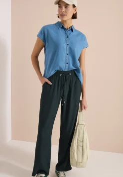 High Waist straight legs broek in Loose Fit