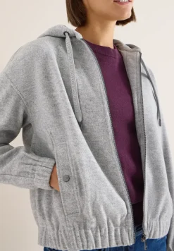 Hoodie blouson in wollook