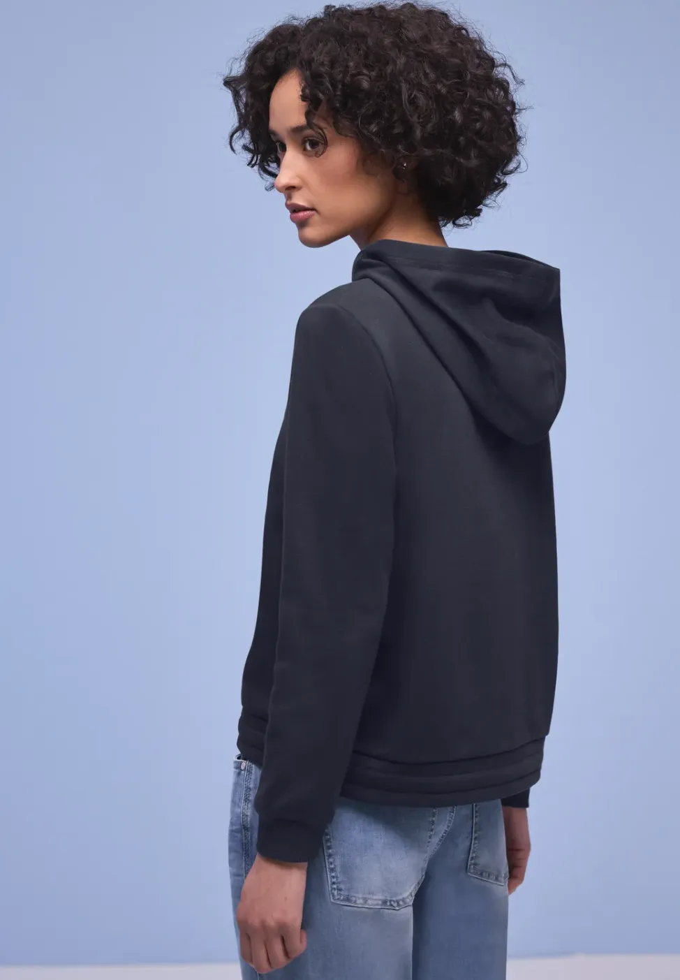 Hoodie in effen kleur