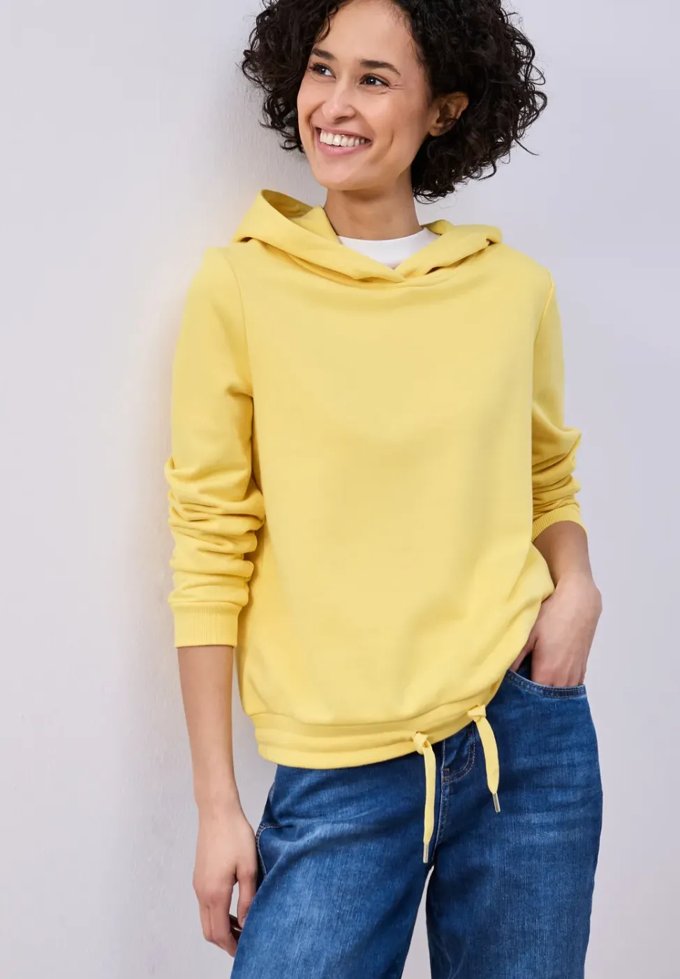 Hoodie in effen kleur