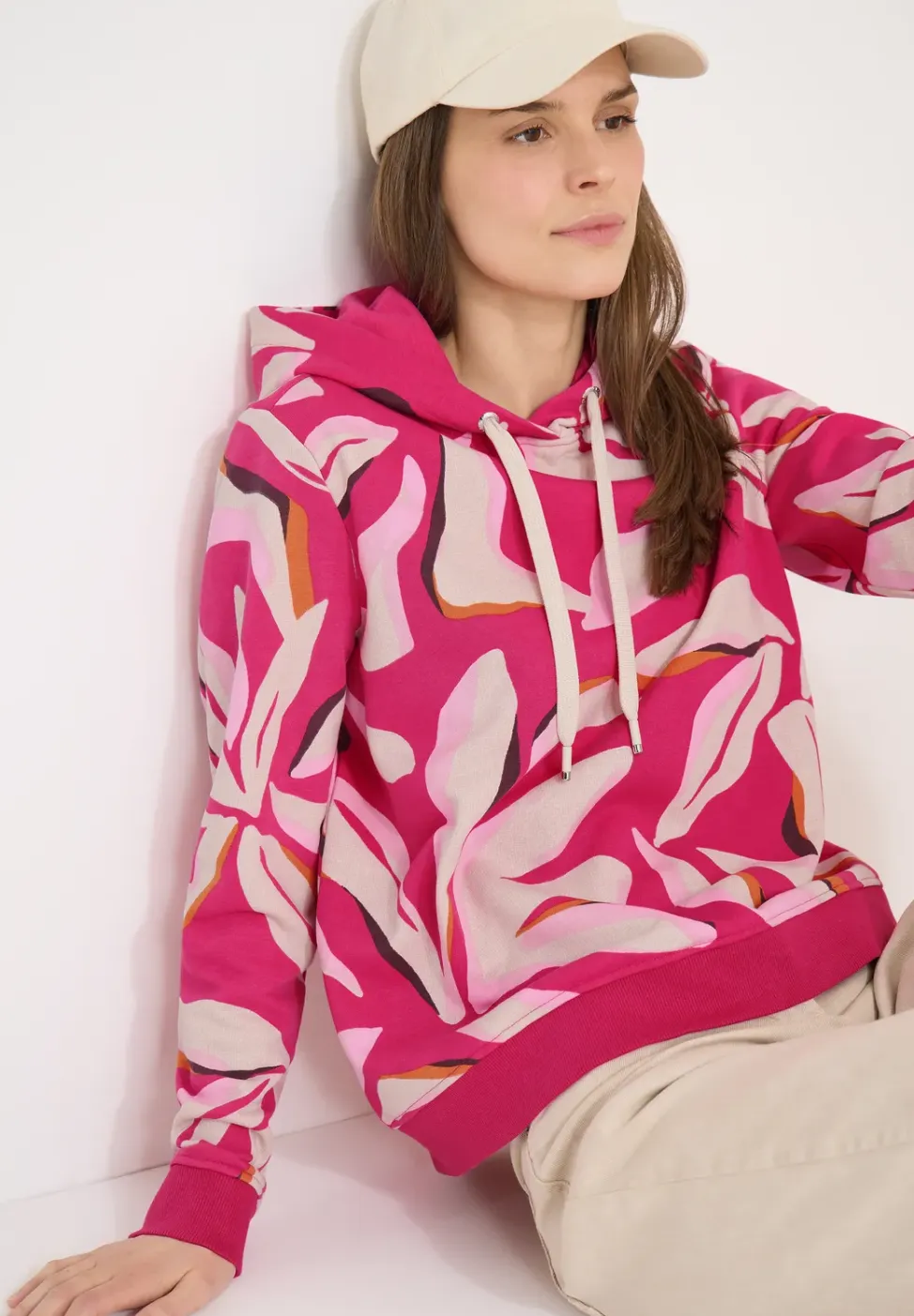 Hoodie met bloemenpatroon
