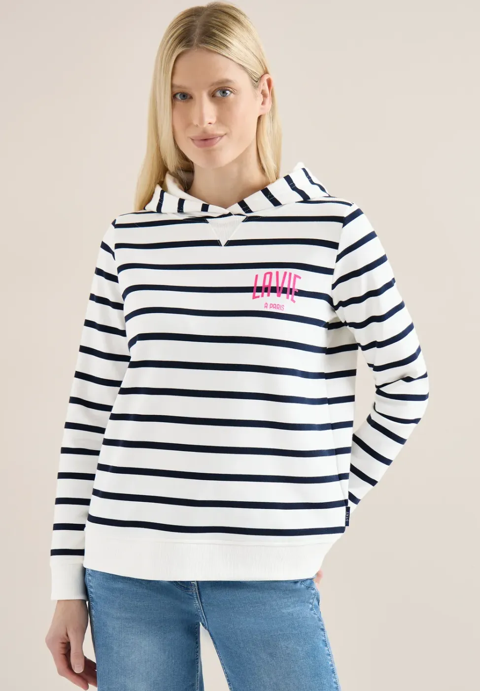 Hoodie met borstprint